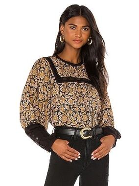 Anthropologie Revolve Cleobella Harley Top Blouse Rajastan Boho Medium Artisan